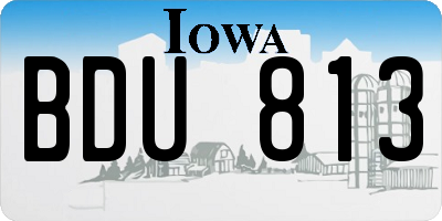 IA license plate BDU813