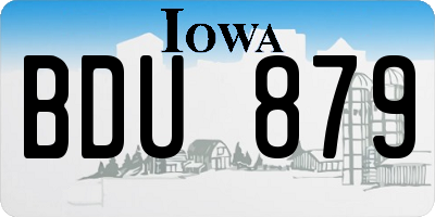 IA license plate BDU879