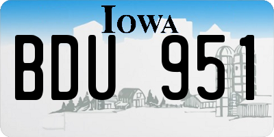IA license plate BDU951
