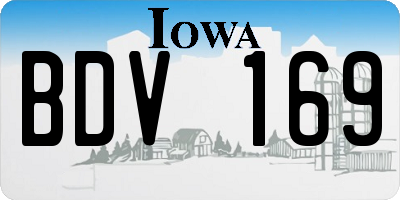 IA license plate BDV169