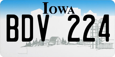 IA license plate BDV224