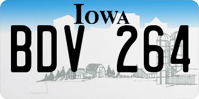 IA license plate BDV264