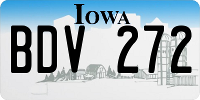 IA license plate BDV272