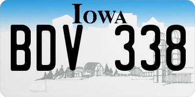 IA license plate BDV338