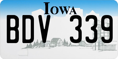 IA license plate BDV339