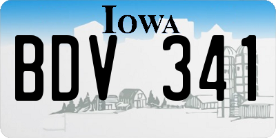 IA license plate BDV341