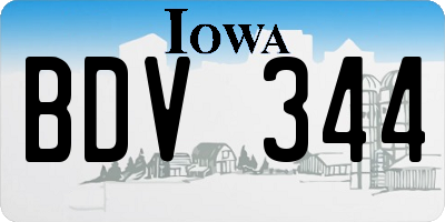IA license plate BDV344