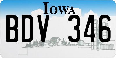 IA license plate BDV346
