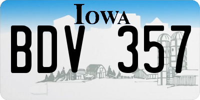IA license plate BDV357