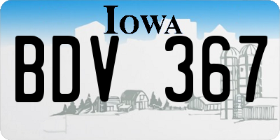 IA license plate BDV367