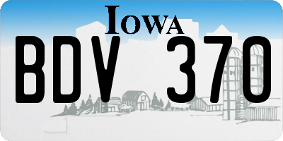 IA license plate BDV370