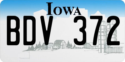 IA license plate BDV372
