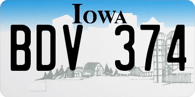 IA license plate BDV374