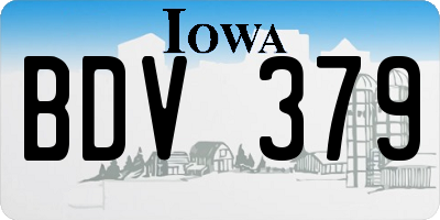 IA license plate BDV379