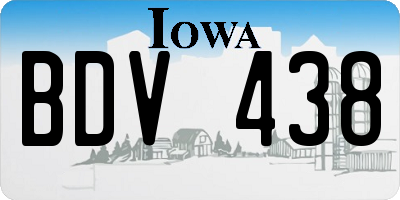 IA license plate BDV438