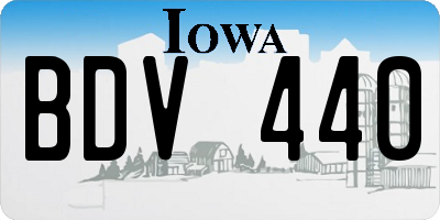 IA license plate BDV440