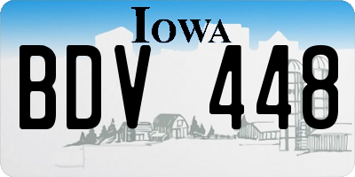 IA license plate BDV448