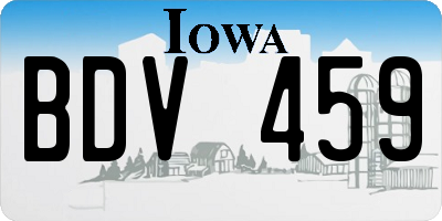 IA license plate BDV459