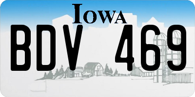 IA license plate BDV469