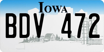 IA license plate BDV472