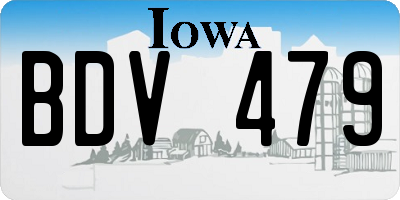 IA license plate BDV479