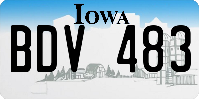 IA license plate BDV483