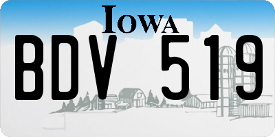IA license plate BDV519