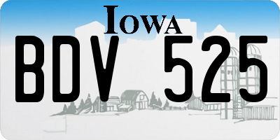 IA license plate BDV525