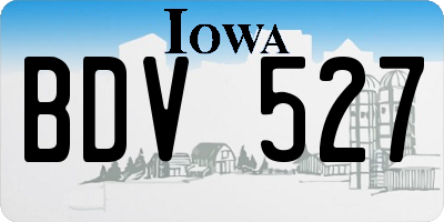 IA license plate BDV527