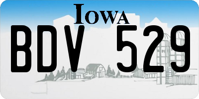 IA license plate BDV529