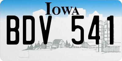 IA license plate BDV541