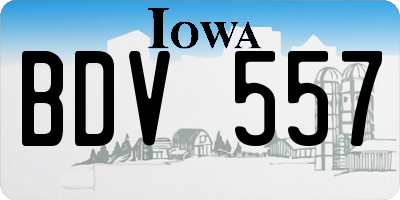 IA license plate BDV557