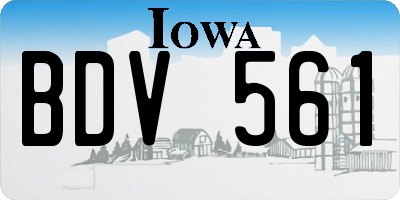 IA license plate BDV561