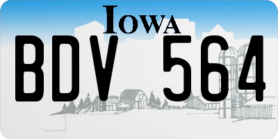 IA license plate BDV564