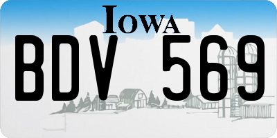 IA license plate BDV569