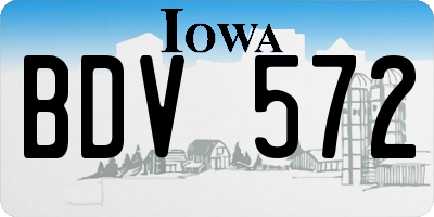 IA license plate BDV572