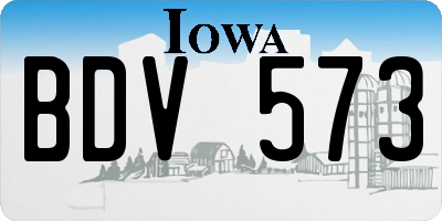 IA license plate BDV573