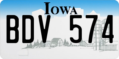 IA license plate BDV574