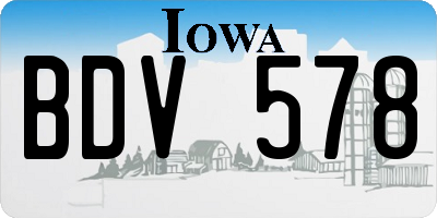 IA license plate BDV578