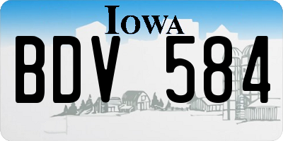 IA license plate BDV584