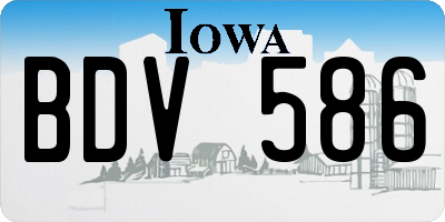 IA license plate BDV586