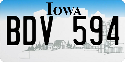 IA license plate BDV594