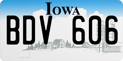 IA license plate BDV606