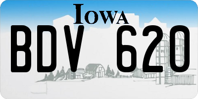 IA license plate BDV620