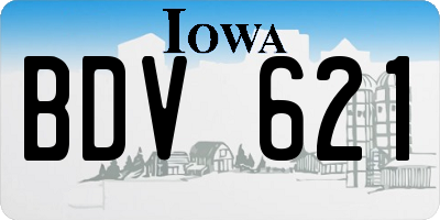 IA license plate BDV621