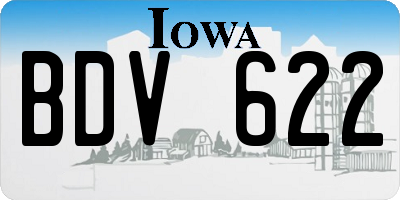 IA license plate BDV622