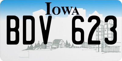 IA license plate BDV623