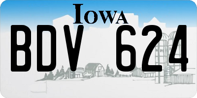 IA license plate BDV624