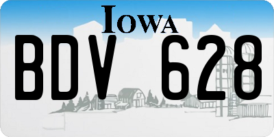 IA license plate BDV628