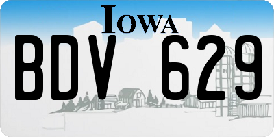 IA license plate BDV629